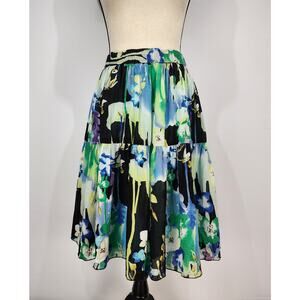 Old Navy Floral Artsy Whimsigoth Skirt L